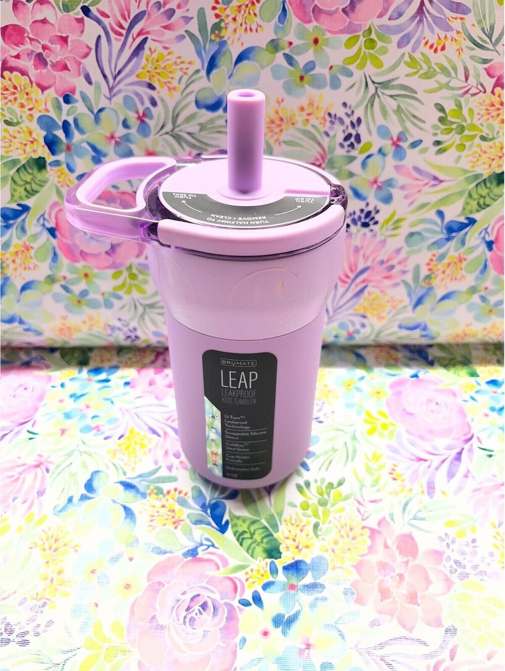 Brumate Leap HAPPY HOUR/Purple 12oz - sold out design, emoji, smiley face, NEW